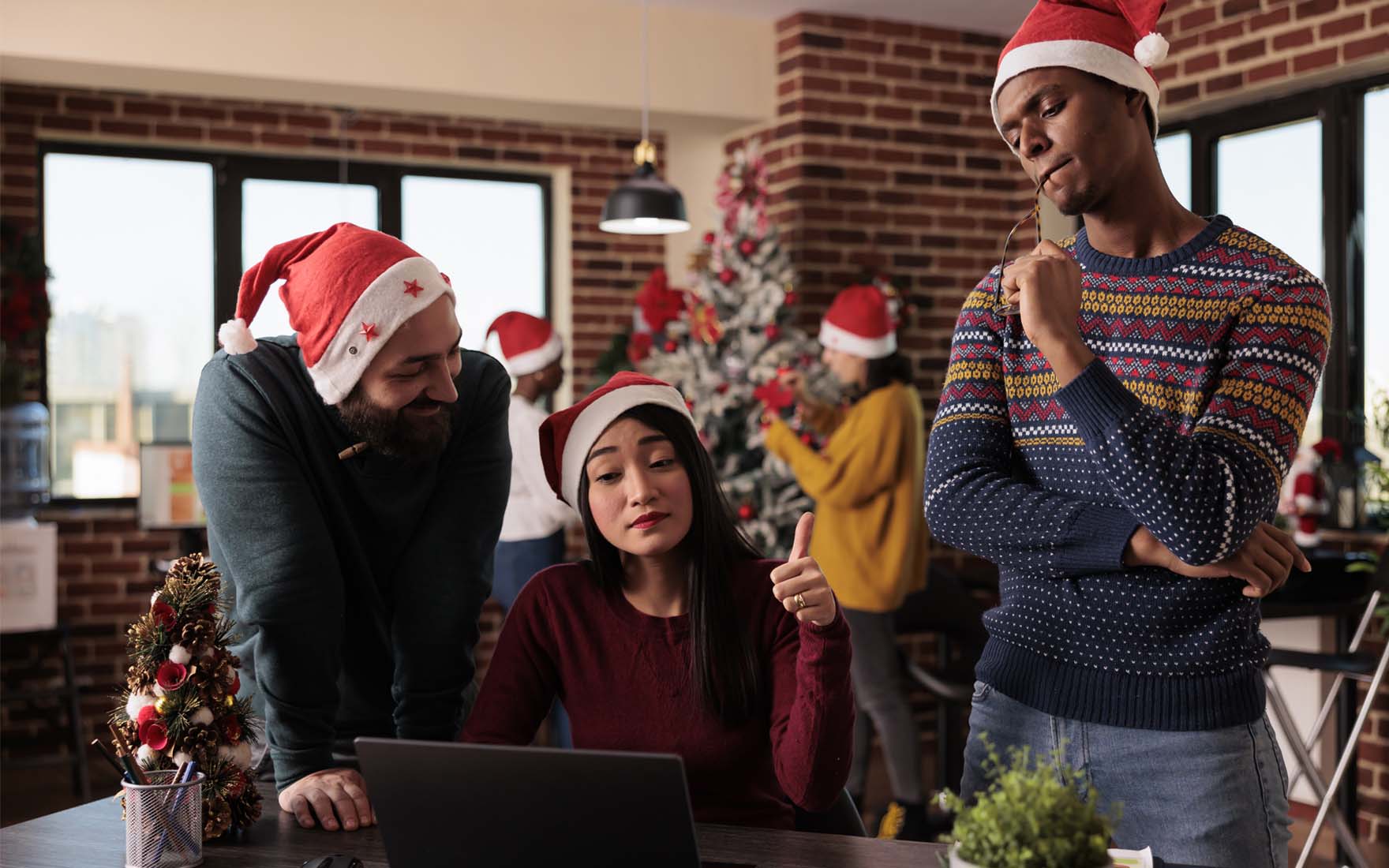 Świąteczny wystrój biura